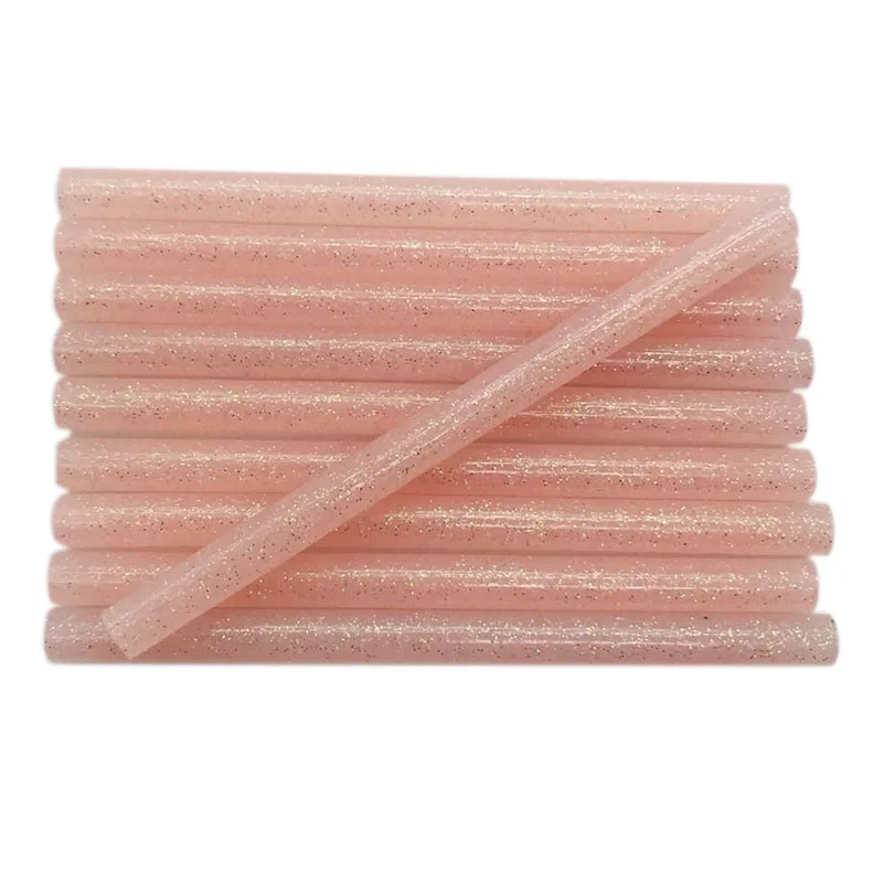 

Colored Hot Melt Glue Sticks 7mm Adhesive Light Pink Color Glitter Glue Sticks Professional For Electric Glue Gun Craft Repair