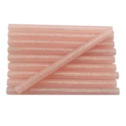 Colored Hot Melt Glue Sticks 7mm Adhesive Light Pink Color Glitter Glue Sticks Professional For Electric Glue Gun Craft Repair