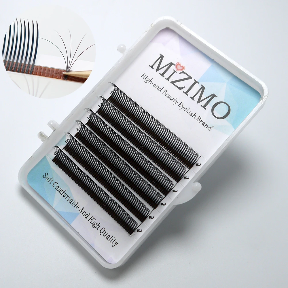 MIZIMO 0.07mm cluster of 5 flowering grafted eyelashes manual fast flowering eyelash extension