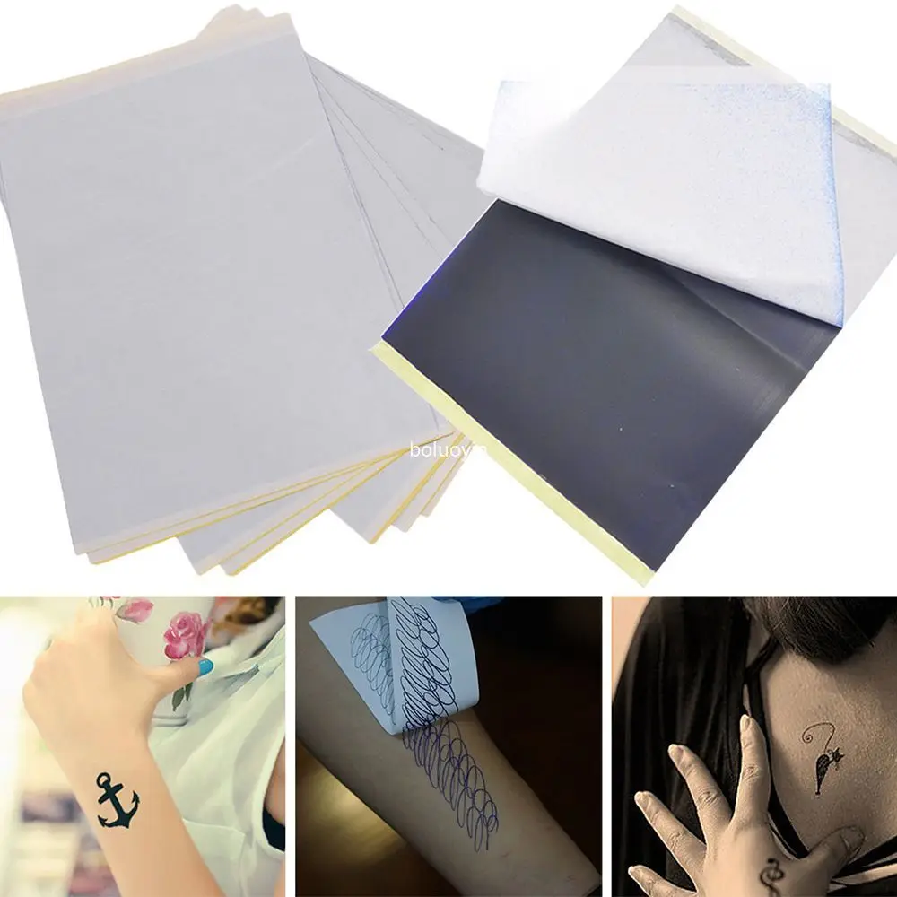 

10Pcs/Lot 4 Layer Carbon Thermal Stencil Tattoo Transfer Paper Copy Paper Tracing Paper Professional Tattoo Supply Accesories 27