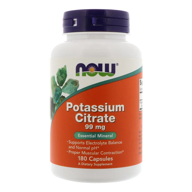 Potassium Citrate 99 mg supports Electrolyte Balance and Normal pH 180 capsules