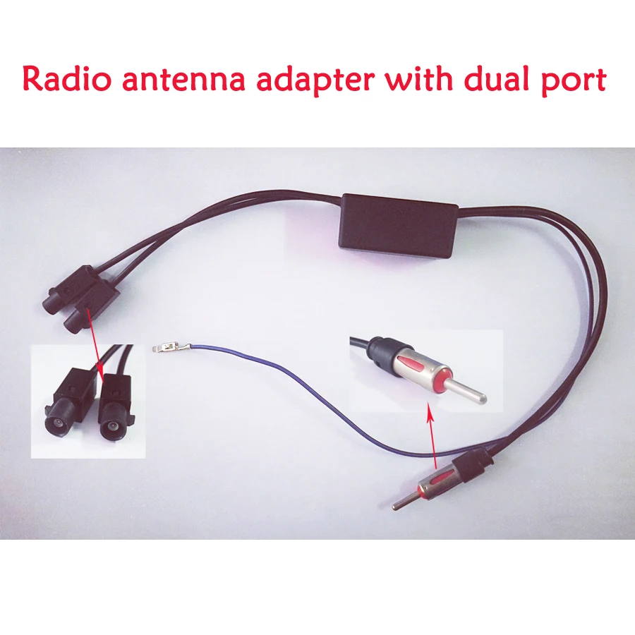 

Two Way OEM Car Radio Antenna Adapter Diversity System Fakra for Audi VW BMW Volkswagen Radio