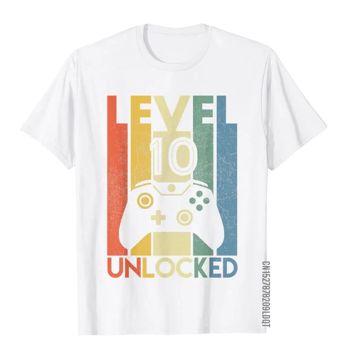 Level 10 Unlocked Shirt Funny Video Gamer 10th Birthday Gift T-Shirt Tees High Quality Cotton Men\'s Top T-Shirts Normal