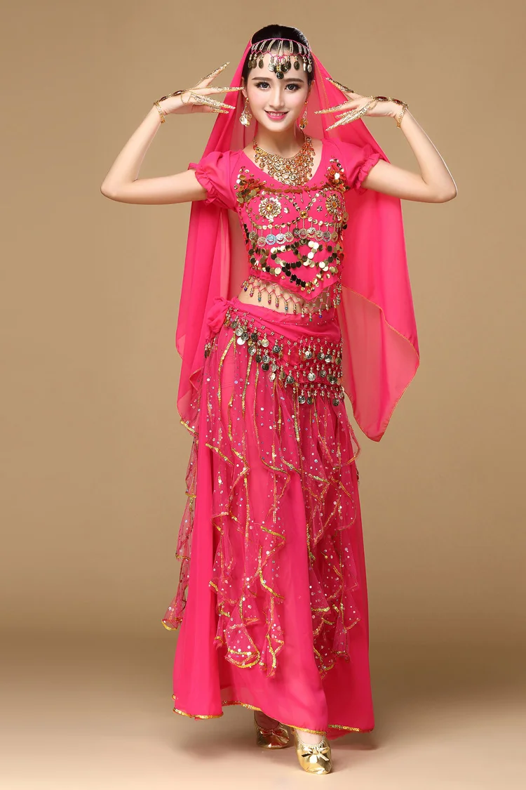 Belly Dancing Costumes For Women Bollywood Indian Dance Costume Adult Oriental Belly Dance Dress Stage Performance Clothing Suit