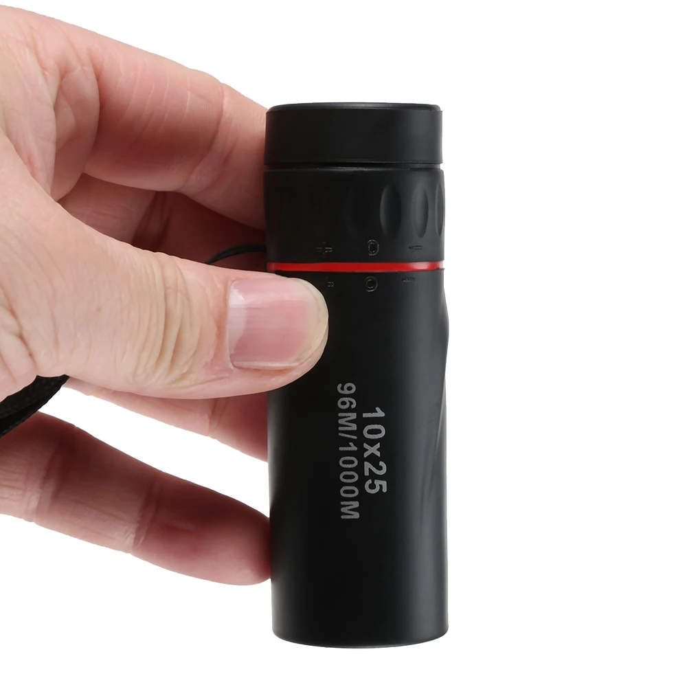 Hot Selling HD 10x25 Monocular  Portable Telescope Film Optical Hunting High Quality Tourism Scope Zooming Focus Green