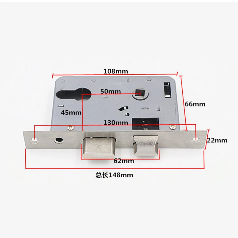 Lock Hardware Fittings Safety Silent Lock Gallbladder Lock Core Room Wooden  Lock Body Suitable For 32mm Lock Cylinder