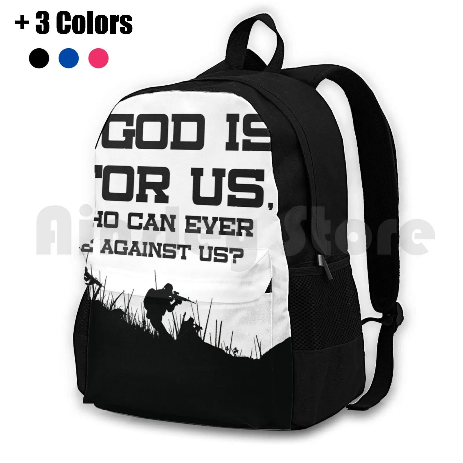 ซูเปอร์ฮีโร่กระเป๋าเป้สะพายหลังเดินป่ากลางแจ้งกันน้ํา Camping Travel ซูเปอร์ฮีโร่พระเจ้า I Am Creator Strength กลัวความกล้าหาญ Big Bible Art