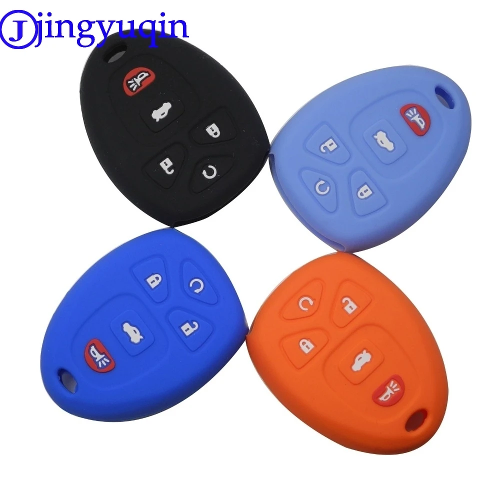 jingyuqin 5 Button Remote Silicone Car-Styling Key Case Cover Proctetor For Buick GMC Chevrolet Cadillac Pontiac Saturn Key