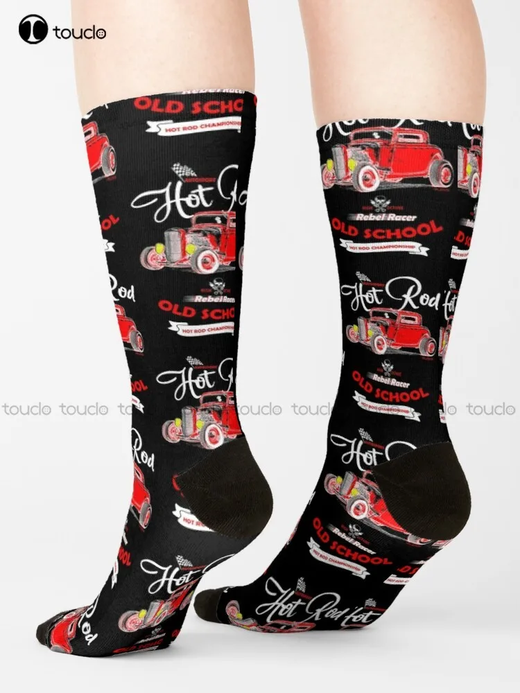 Hot Rod Autosport - Old School Socks Men'S Socks Christmas Gift Unisex Adult Teen Youth Socks Custom 360° Digital Print