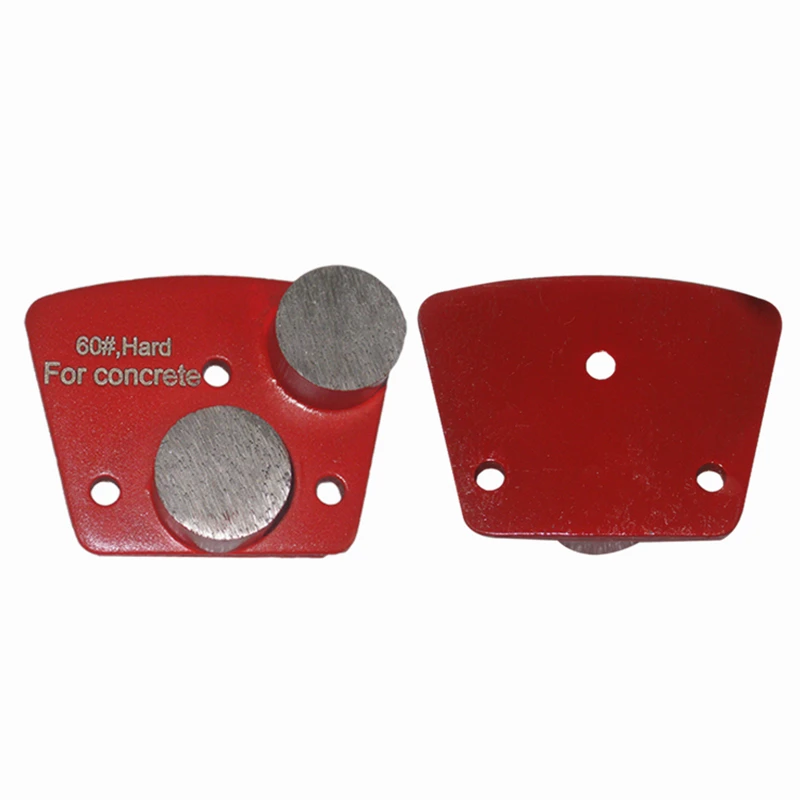 ASL10 Blastrac Diamond Grinding Shoes ASL Diamond Grinding Block with Two Round Segments for Concrete Terrazzo Floor Screw Holes