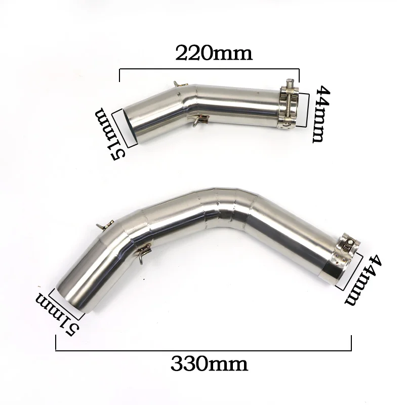 Motorcycle Twin Holes Exhaust Muffler Universal Pipe for yzf R1 2004 2005 2006 2007 2008 2009 2010 2011-2014