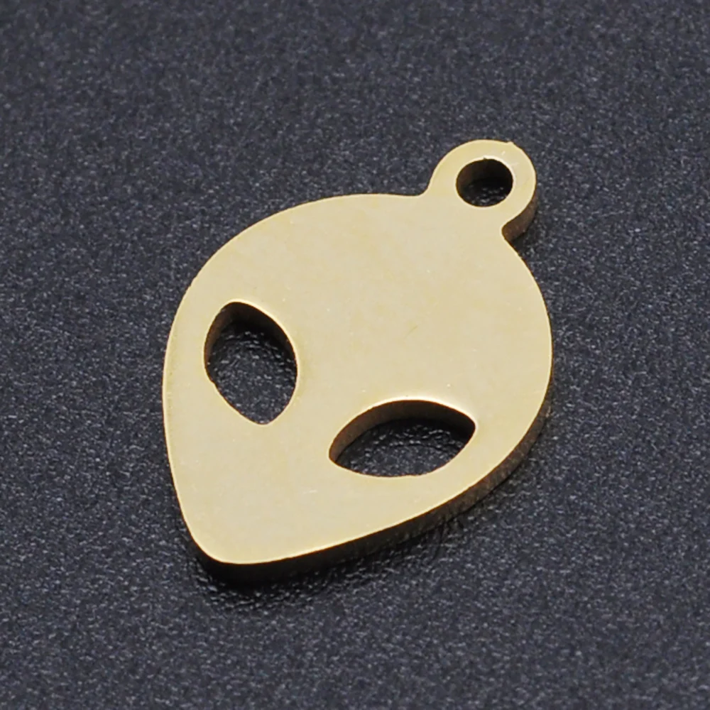 10pcs/lot 316 Stainless Steel Aliens Charms Wholesale Accept OEM Order DIY Necklace Bracelet Making Charms Bracelets Pendants