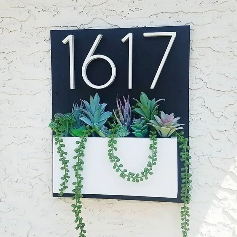 

12cm Modern House Number Door Home Address Numbers for House Huisnummer numeros casa exterior Sign Plates 5 Inch. #0-9