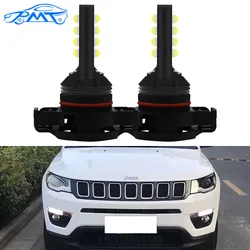 BMT CANBUS No Error 2504 PSX24W LED Driving DRL Daytime Running Light Bulbs For 2017-up Jeep Compass LED DRL Light White