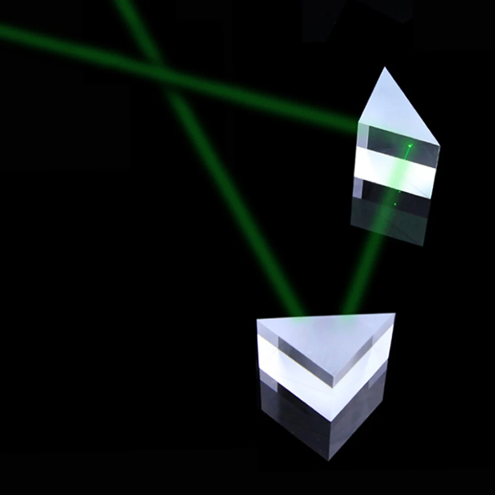กระจกสะท้อน Prism หน้าจั่วมุมขวา Optical Glass ภาพการตรวจจับมุม Prism สะท้อน Slope 90 ° 15x15x80mm