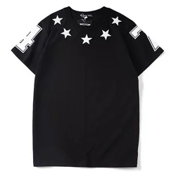 2025 Short Sleeve Tee Shirt Stars Embroidery T Shirts Men Summer Clothes Brand Streetwear O-neck Loose Mens Casual Tshirt Homme
