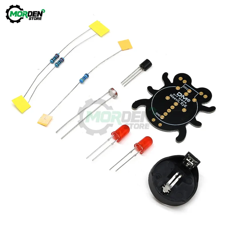 Weevil DIY Kit Eye Electronic Beginner Learn To Solder Fun Kit Handmade Gift Fit for Student Experiment Parent-Child Interaction