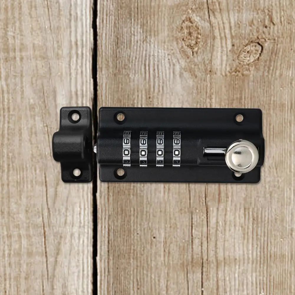 Black/Silver Color Safe Modern Simple Sliding Door Bolt Code Lock Widely Used Door Bolt Code Lock Safe for Door