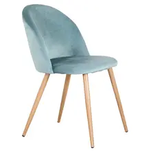 4 Velvet and Metal Dining Chairs #4