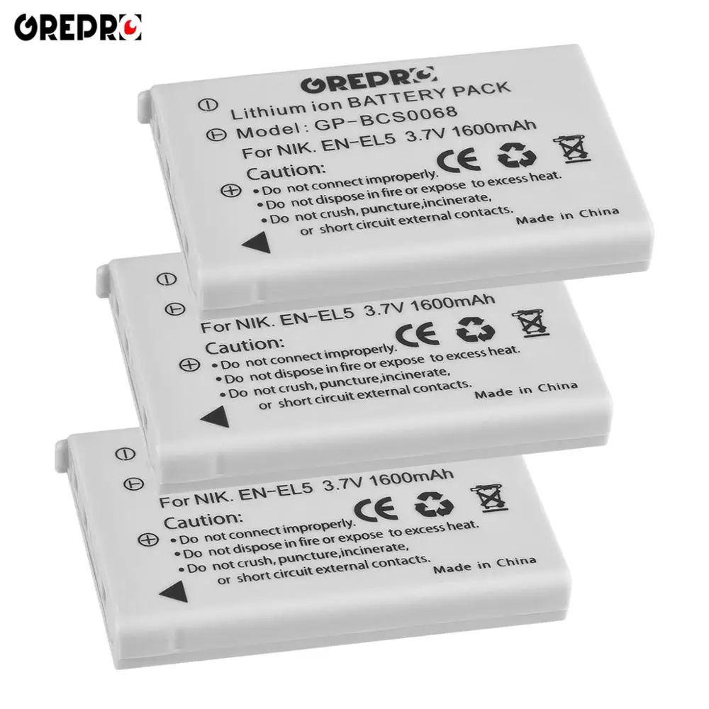 EN-EL5 EN EL5 ENEL5 Lithium ion battery pack for Nikon Coolpix 3700 4200 5200 P80 P90 P100 P500 P510 P520 P530 P5000 P5100