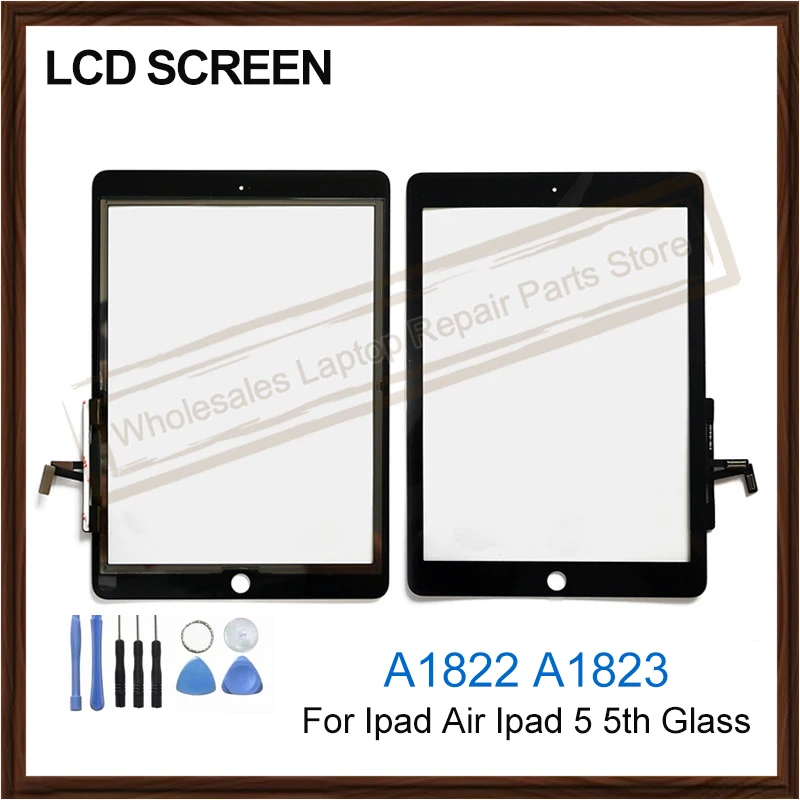 

Новый A1822 A1823 ЖК-сенсорный экран для Ipad 5, 5-й ЖК-дисплей, дигитайзер, передняя стеклянная панель, 2017, замена, черный, белый цвет