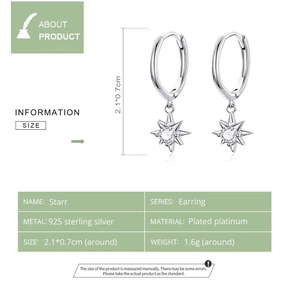 WOSTU Twinkle Sunshine Drop Earrings 925 Sterling Silver For Women Wedding Earrings Dangles Earrings Luxury Jewelry FIE759