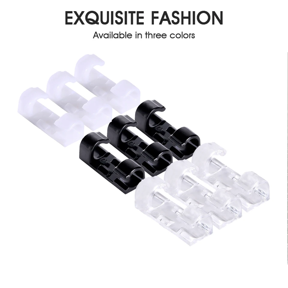 20PCS 케이블 주최자 클립 케이블 관리 데스크탑 및 워크 스테이션 와이어 관리자 코드 홀더 USB 충전 데이터 라인 보빈 와인 더