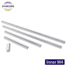 10Pcs Inner M4 Hollow Straight Tube Internal Thread Connecting Tube Iron Chrome Plated Dia 4.8mm Hollow Rod Dental Canal