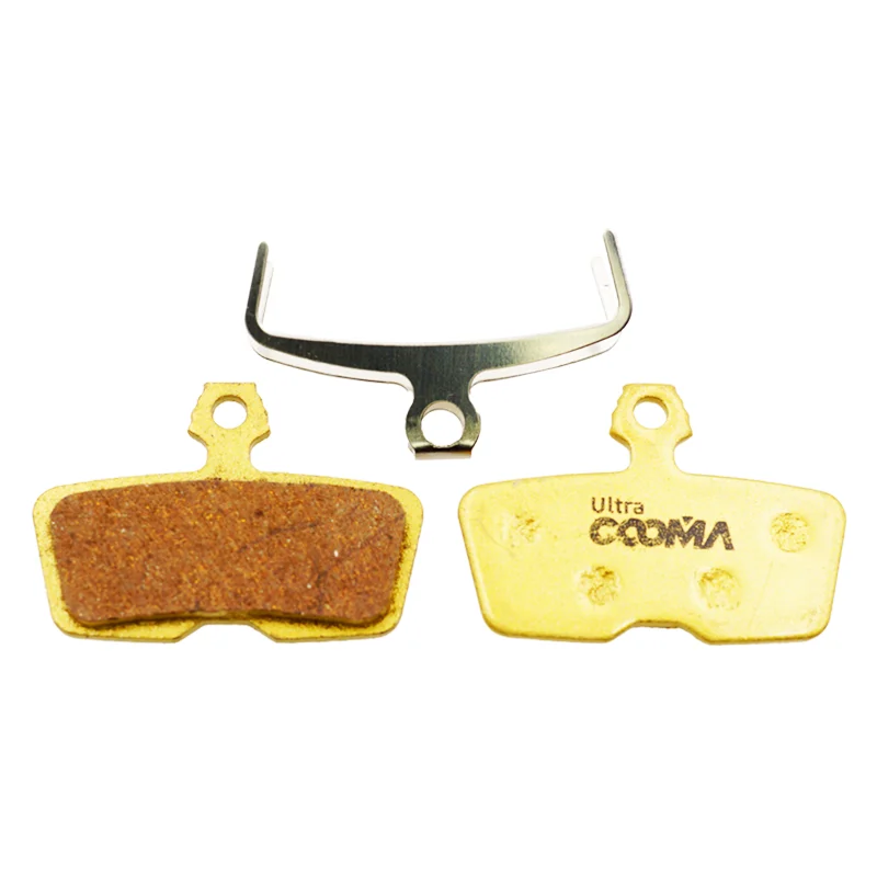 4 Pairs, Bicycle Disc Brake Pads for SRAM MTB CODE R, Guide RE Calipers, Gold Full Metal