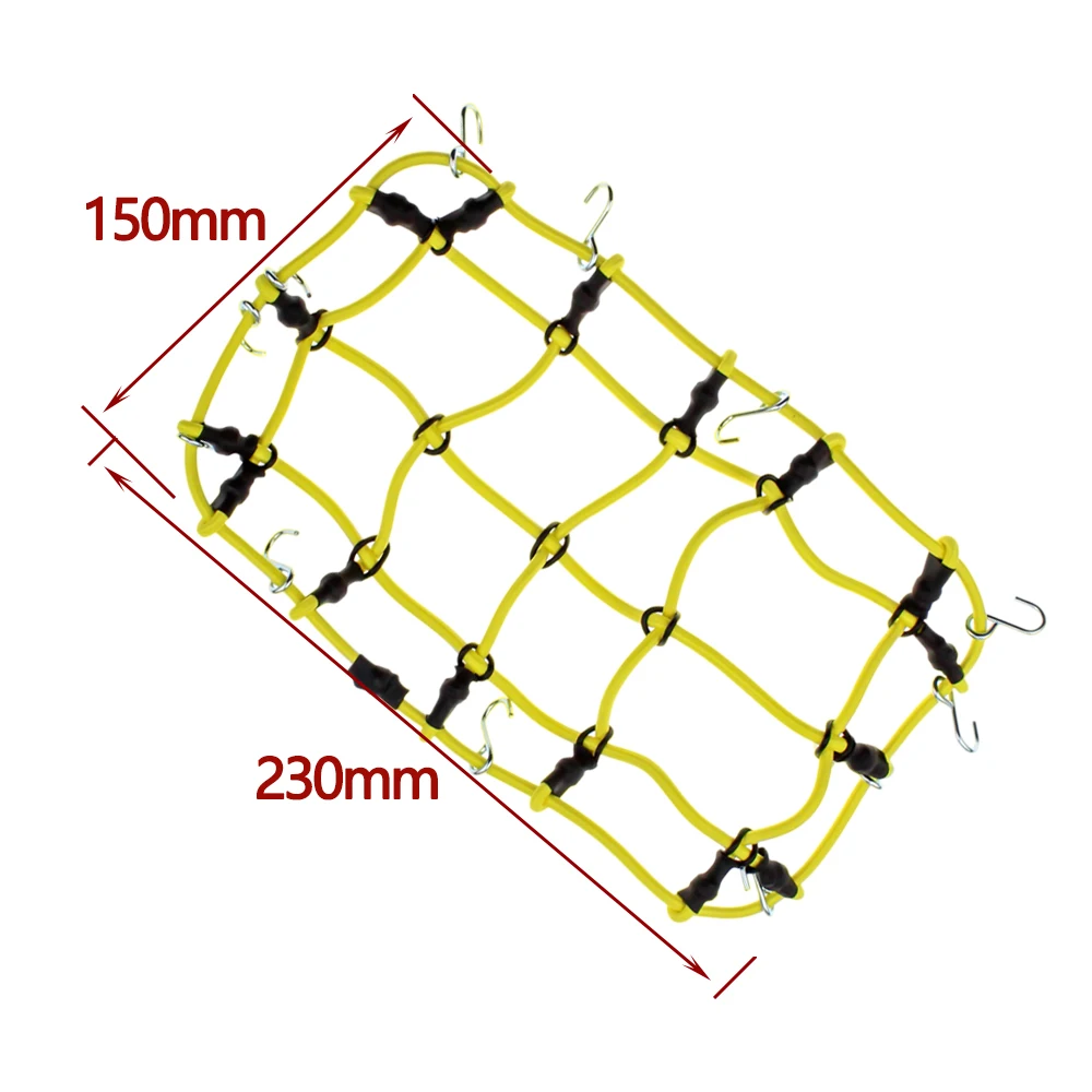 Rete per bagagli elastica per auto da arrampicata di simulazione 1/10, corda di gomma per parti di automobili RC D90 SCX10 90046 Traxxas TRx-4 KM2