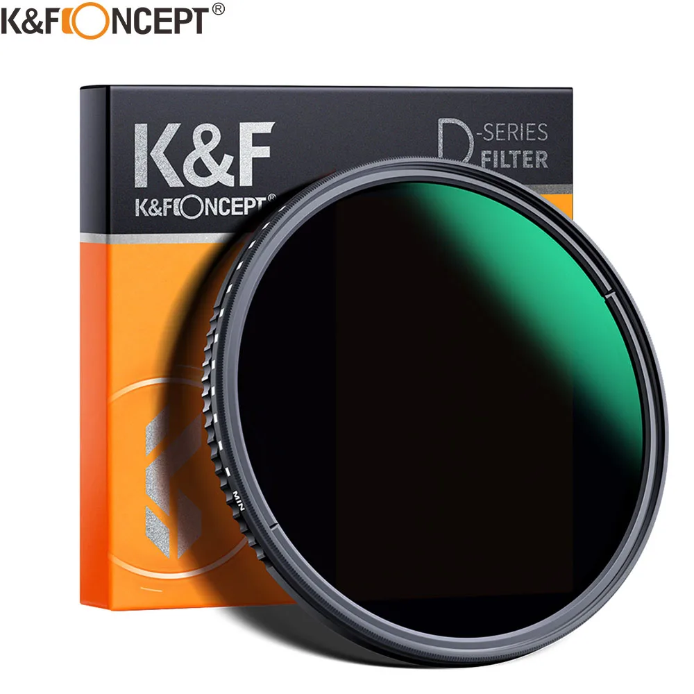 K&F Concept ND3 to ND1000 ND Camera Lens Filter Variable with 24 Layers Coating Neutral Density 49mm 52mm 67mm 72mm 77mm 82mm