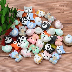 LOFCA Fashion Charm Jewelry Animal Mini  Silicone Beads Necklace BPA Free Silicone DIY  bracelet necklace jewelry accessories