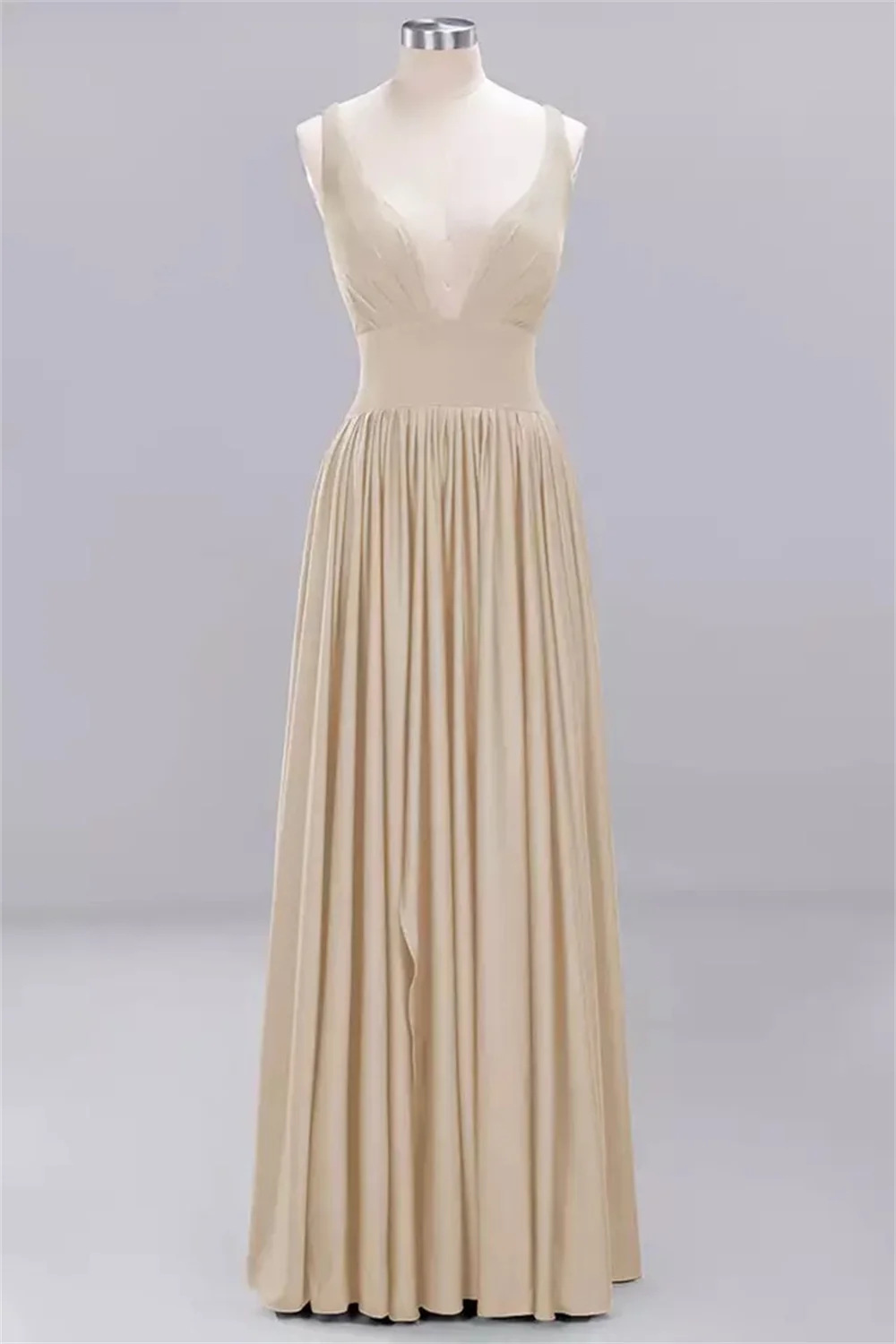 Robe de Demoiselle d\'Honneur en Tissu artificiel astique, Couleur Champagne, Bon Marché, Livraison en 24 Heures, 2024