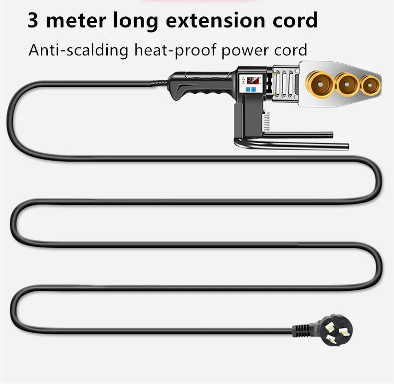 ACCO New 20-63mm 220V AC plug 800W machine for welding pvc pipe ppr tube welder with digital display device for plastic