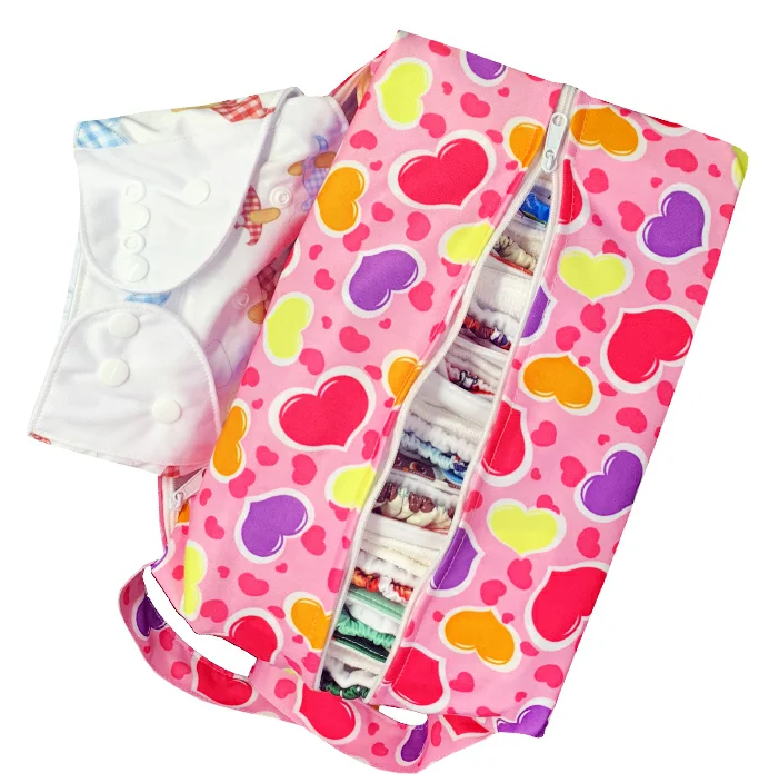 Large Hanging Wet/Dry Pail Bag for Cloth Diaper,Inserts,Nappy, Laundry With Two Zippered Waterproof diaper bag FREE SHIPPING