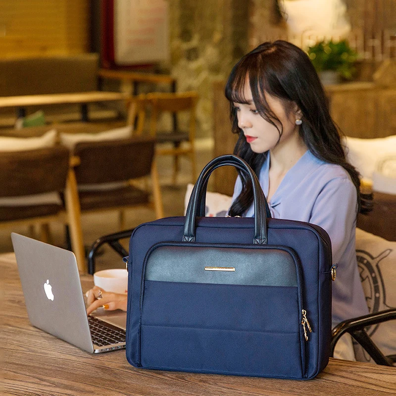 Imagem -02 - Shockproof Computer Shoulder Briefcase Bolsa para Notebook Air Pro Huawei Lenovo Dell 13.3 in 14 in 15 in Negócios Matebook