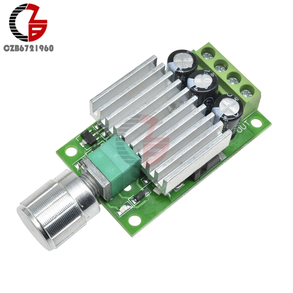 10A 12V-30V Voltage Regulator PWM DC Motor Speed Controller 12V 24V Adjustable Speed Regulator Dimmer Control Switch for Fan