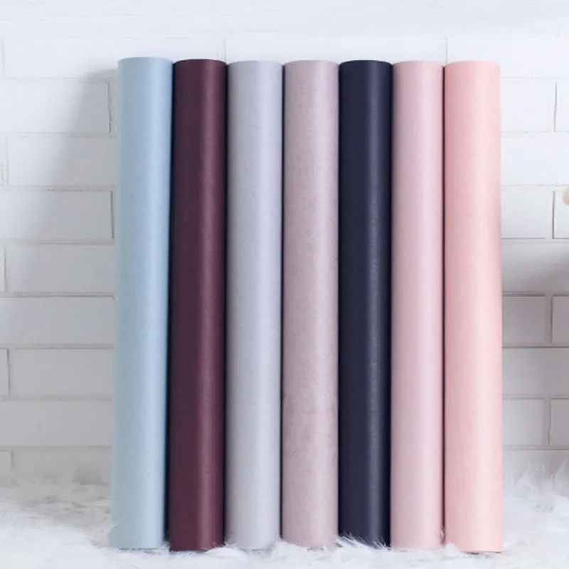 Waterproof Korean Flower Wrapping Tissue Paper Roll DIY Solid Color Florist Packing Kraft Paper Christmas Wedding Deco 50cm*15y