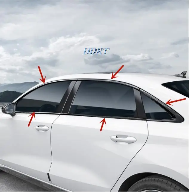 

For Audi A3 8Y 2021 2020 Sedan/hatchback 10 Pieces Car Side Window Trim Louver Cover Trim Auto Exterior stainless steel Material