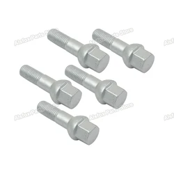 A0009904807 For Mercedes-Benz W202 W203 W124 W210 Rear Axle Wheel Lug Bolts Nuts 5Pcs Kit M12mm Thread Hex Size 17mm