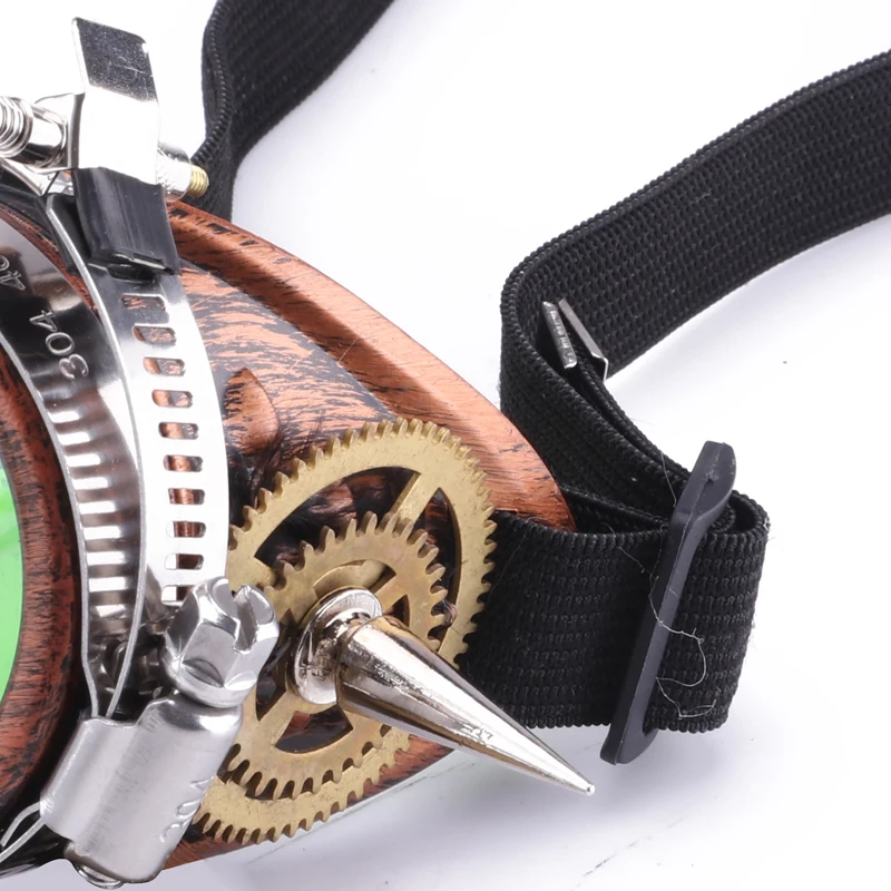 Steampunk Goggles Halloween Party One-eyed Goggle Welding Spikes Gears Gothic Glasses Vintage Removable magnifying glass Cosplay