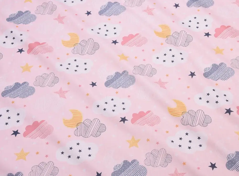 Moon Star Cloud cucito fai da te Patchwork Quilting Fat Quarter Tecido vestiti Tilda per la casa foglio tessuti Twill 100% cotone tessuto