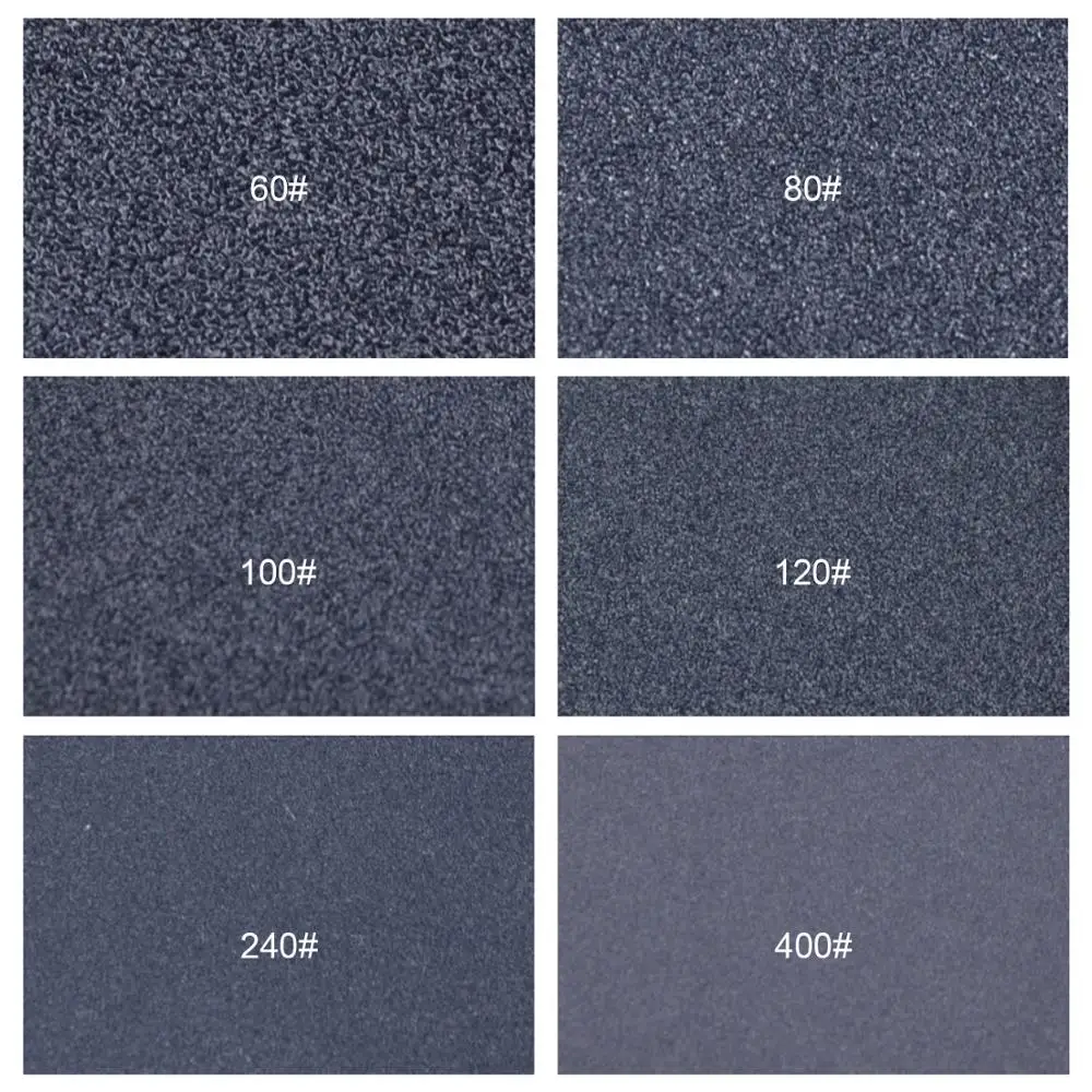 POLIWELL 10PCS 3-1/2 Inch Grit 60/80/100/1200/240/400 Sanding Sheet Silicon Carbide Triangular Flocking Sandpaper Wood Grinding