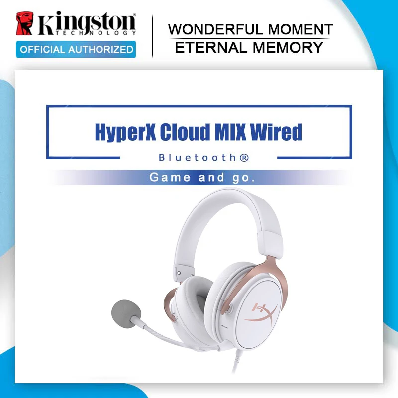 Kingston HyperX Cloud MIX Wired Gaming Headset a detachable boom mic  lightweight portable Bluetooth headset  For PS4 Game box