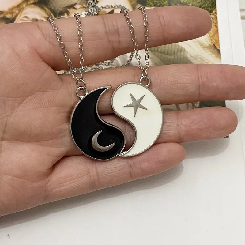 Tai Chi Paired Pendant Couple Necklaces For Women Men Best Friends Trendy Yin Yang Pendant Necklace Fashion Jewelry Gifts