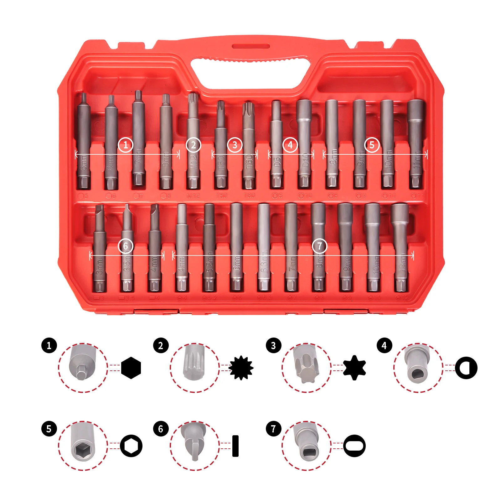 Shock Absorber Strut Nut Removal Tool Socket Set  Special Car Strut Tower Top Nut Remove Install Tool For Audi VW Benz