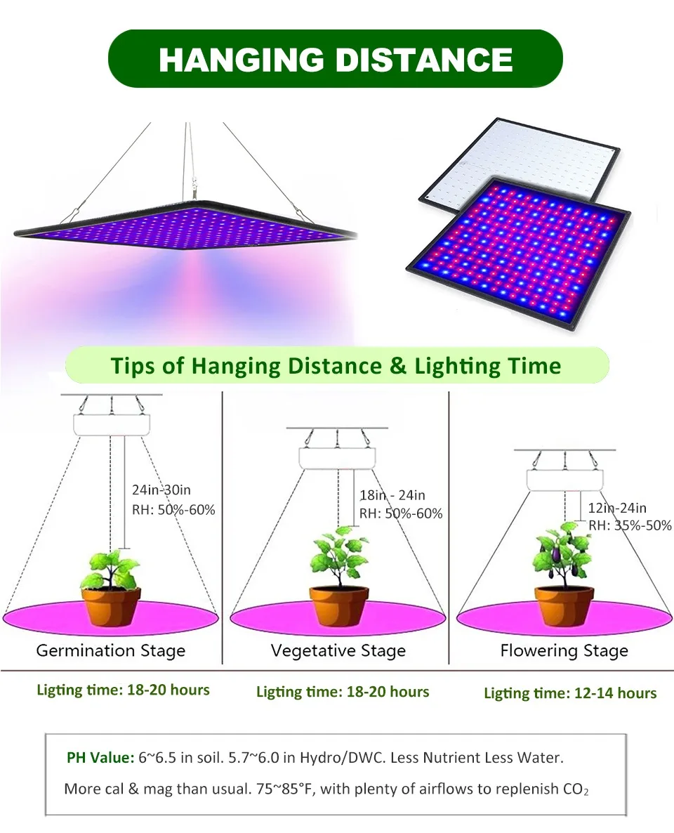 

Grow Light Full Spectrum Red Blue Warm White Led Growing Lamps 1000W Plant Growth Lighting for Plants Flowers Seeds Cultivation