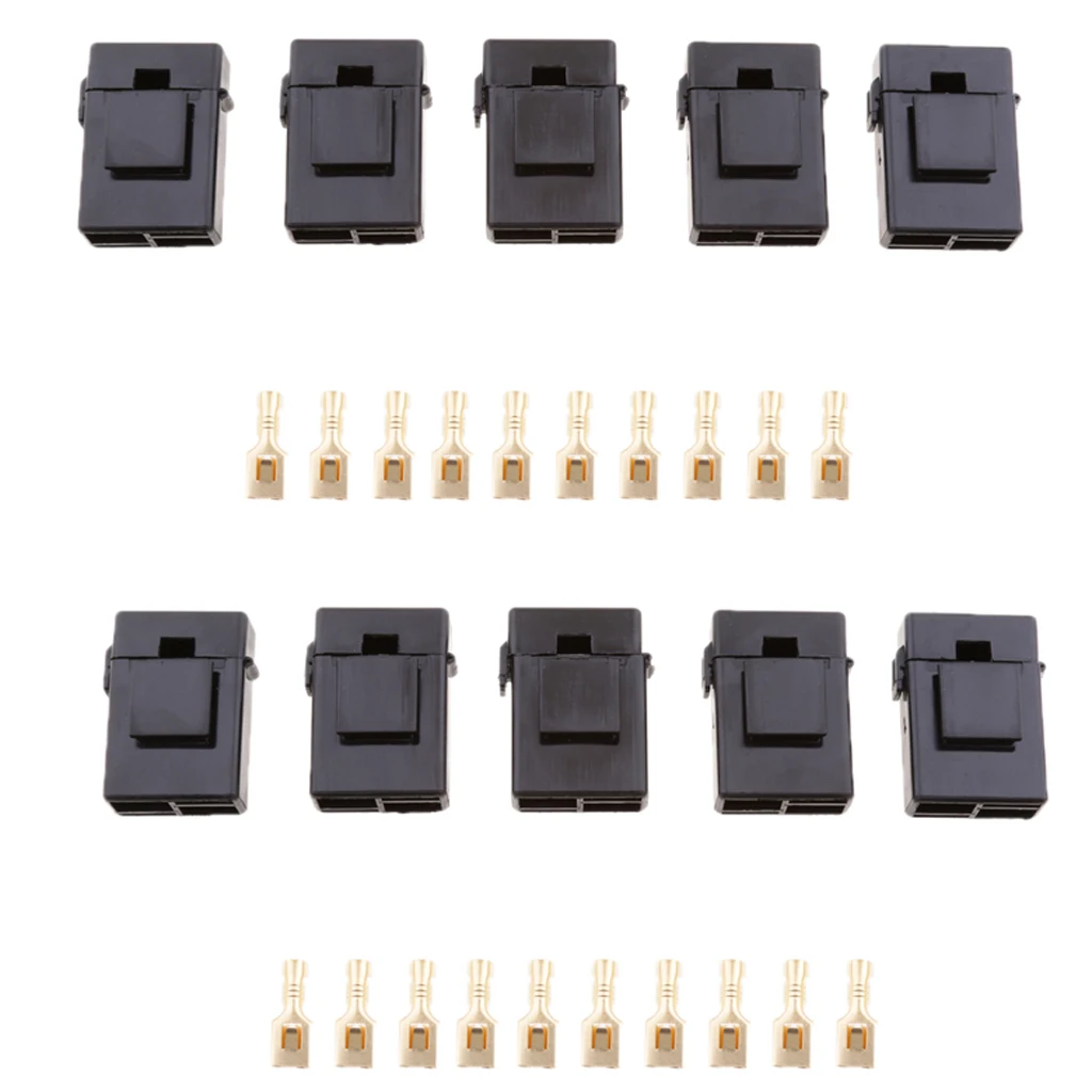 10 Pieces Auto Car Boat Truck Blade ATC Fuse Holder Seat Cover Terminals