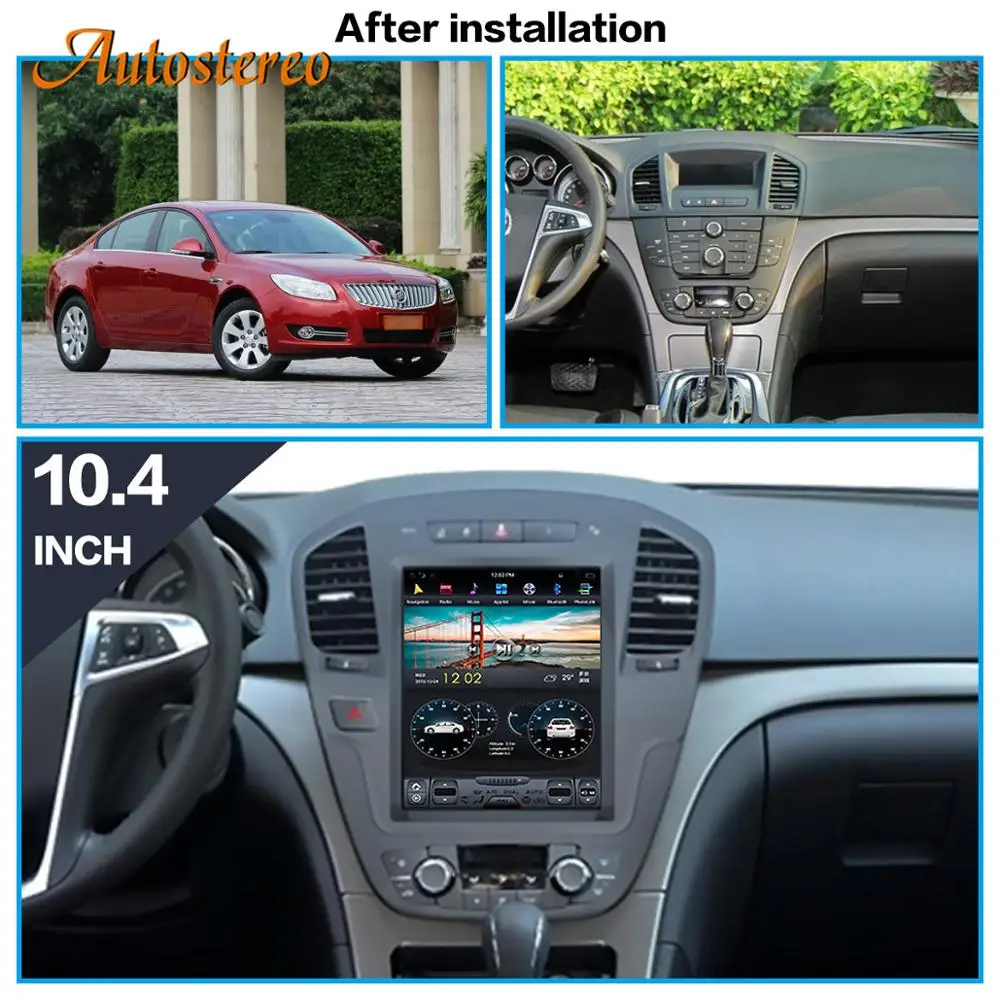 Carplay Android 13 Screen For Buick Regal 2008-2013 Tesla Style Car Multimedia Player Auto Radio Navigation Head Unit Satnav