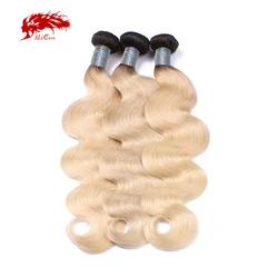 Ali Queen Hair Ombre Capelli vergini Onda del corpo 1B / 613 fasci Trecce della dea dei capelli umani al 100% con doppio disegno 8 